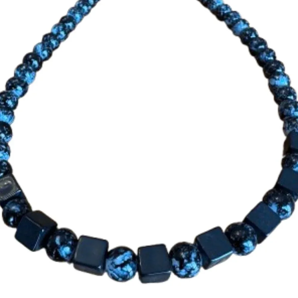 Men's Necklace, Men's Beaded Necklace, 18 Inches Long NWT (MJW006)